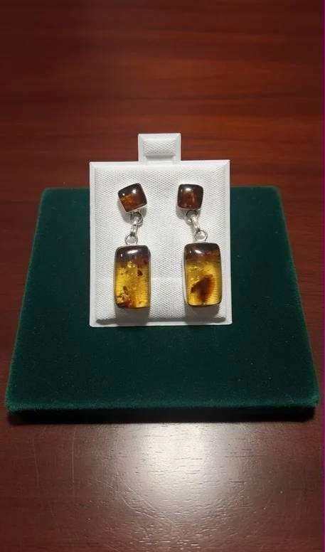 Arete doble ámbar
